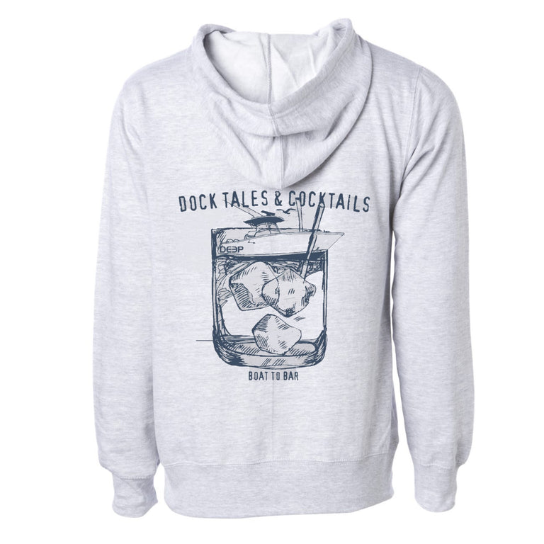 Dock Tales and Cocktails Hoodie - Heather Grey
