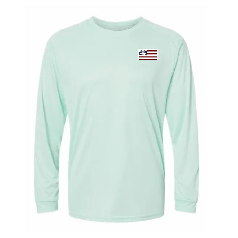 BEACH Series Tuna Flag Performance Long Sleeve Tee - SIZE MEDIUM