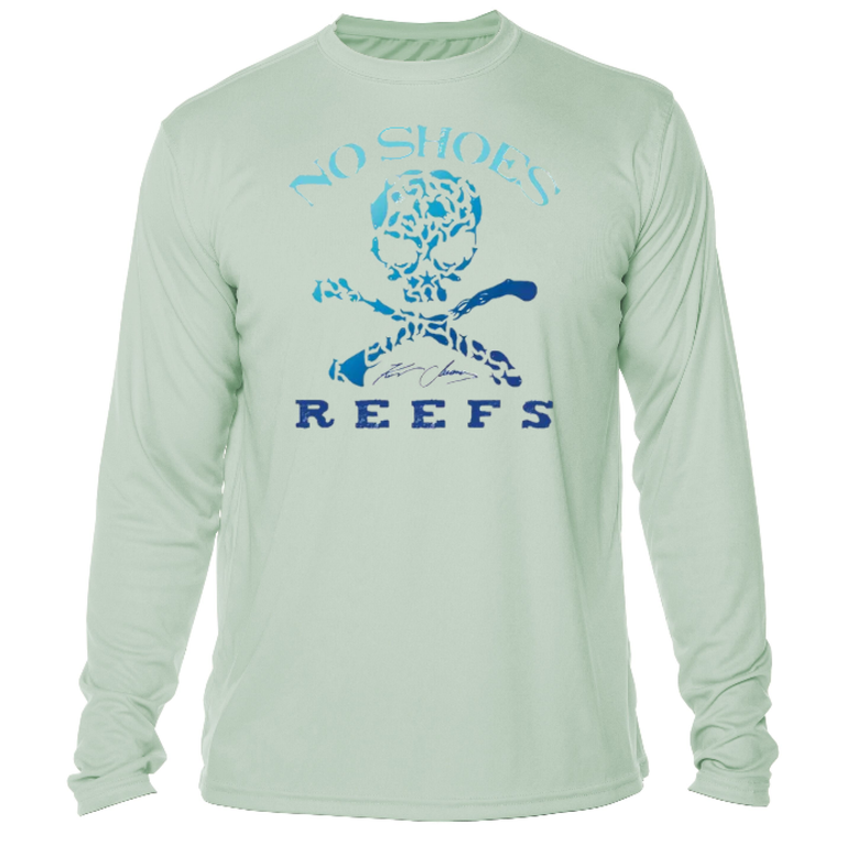 No Shoes Reefs - Repreve Long Sleeve Performance Tee - Seagrass