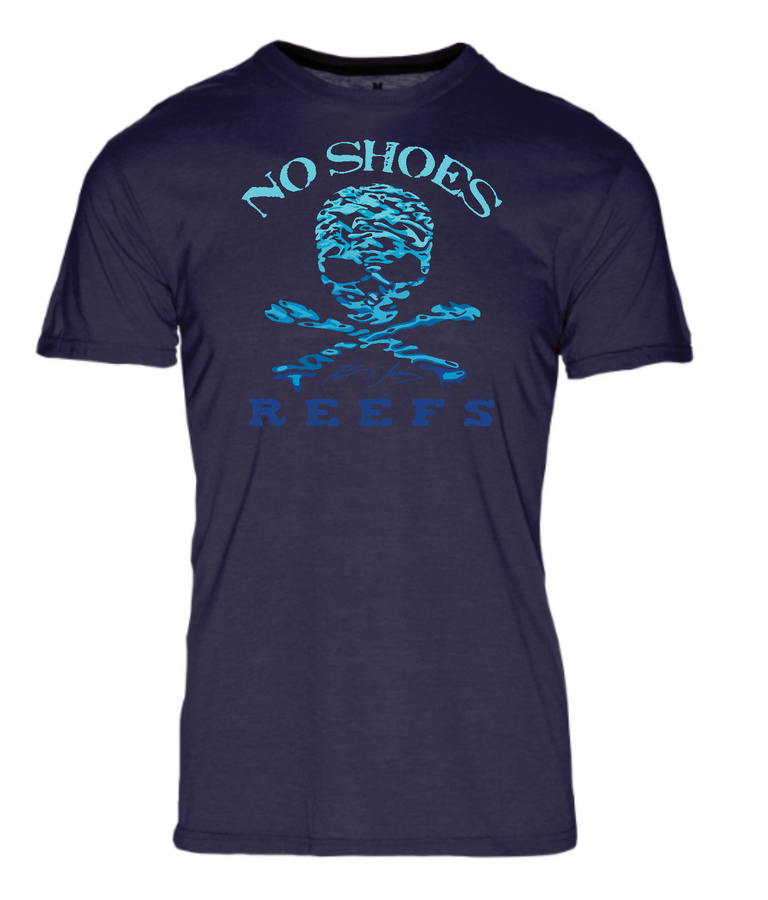 No Shoes Reefs - Repreve Triblend Tee - Navy
