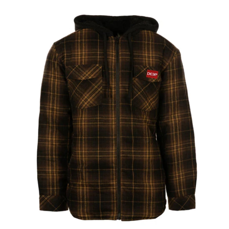 Insulated Poagie Plaid Hooded Jacket
