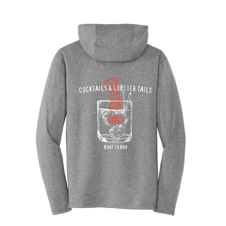 Cocktails and Lobster Tails Triblend Hooded Tee