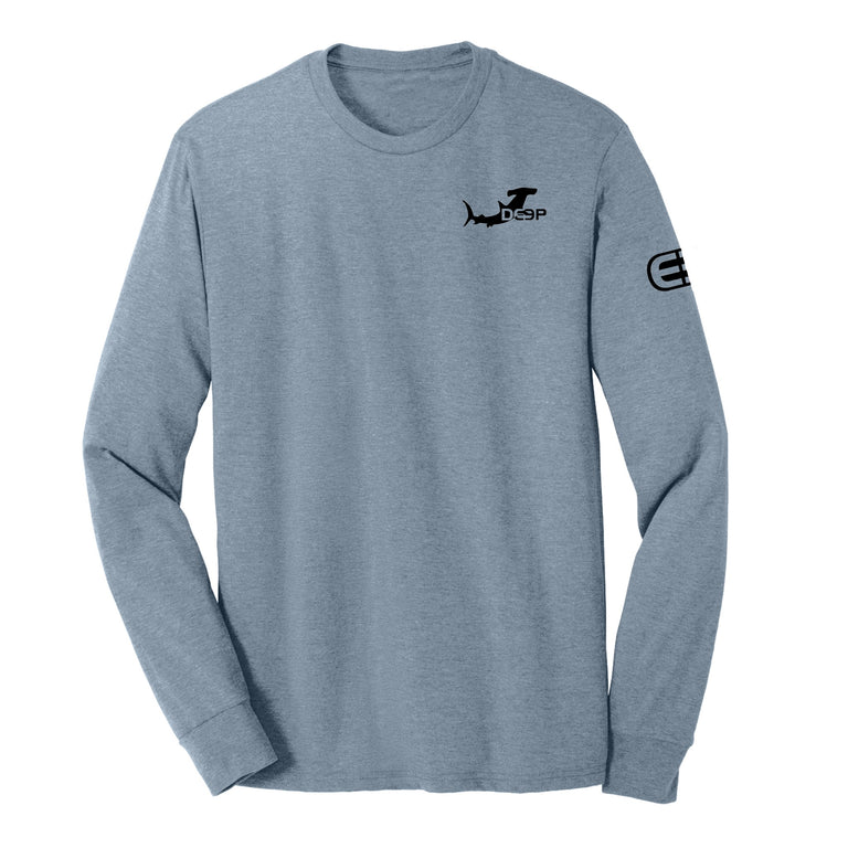Grey Tuna Long Sleeve Fishing Shirts -Long Sleeve Surf Shirts M / Light Blue