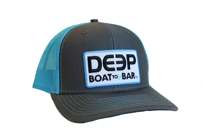 Boat to Bar Trucker - Charcoal / Neon Blue