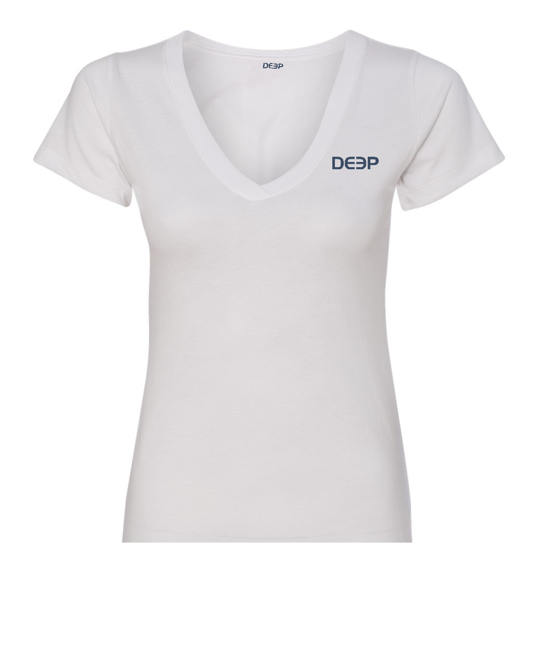 Women's Dock Tales and Cocktails V-Neck Tee - White