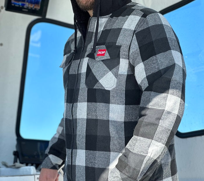 Insulated Poagie Plaid Hooded Jacket