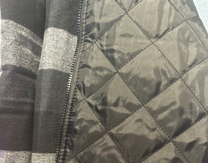 Insulated Poagie Plaid Hooded Jacket