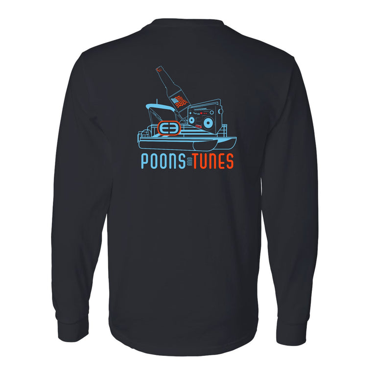 Poons and Tunes Cotton Long Sleeve Tee - Black