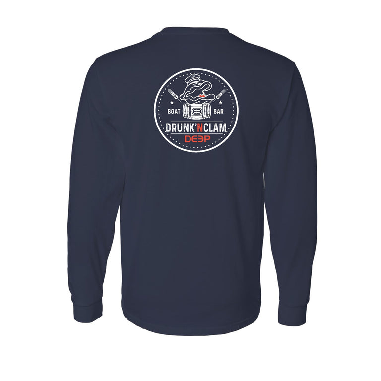 Drunk'n Clam Cotton Long Sleeve Tee - SIZE XL