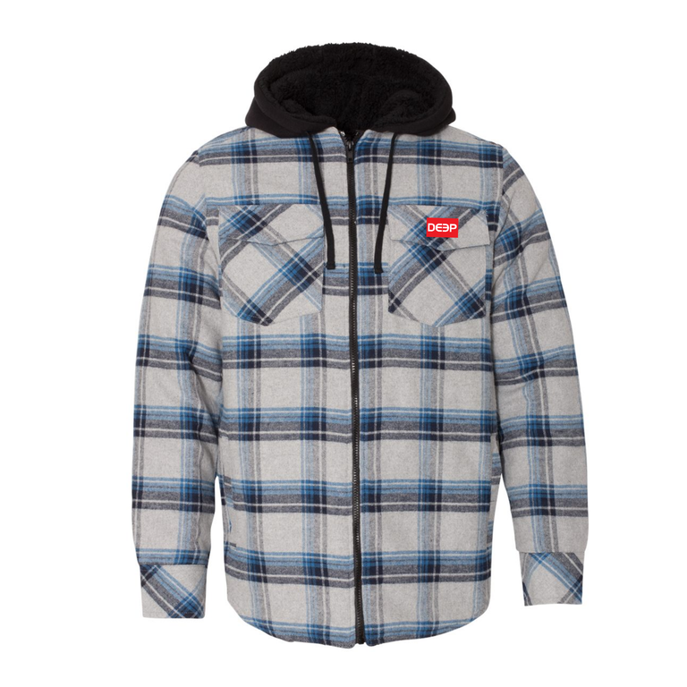 Insulated Poagie Plaid Hooded Jacket